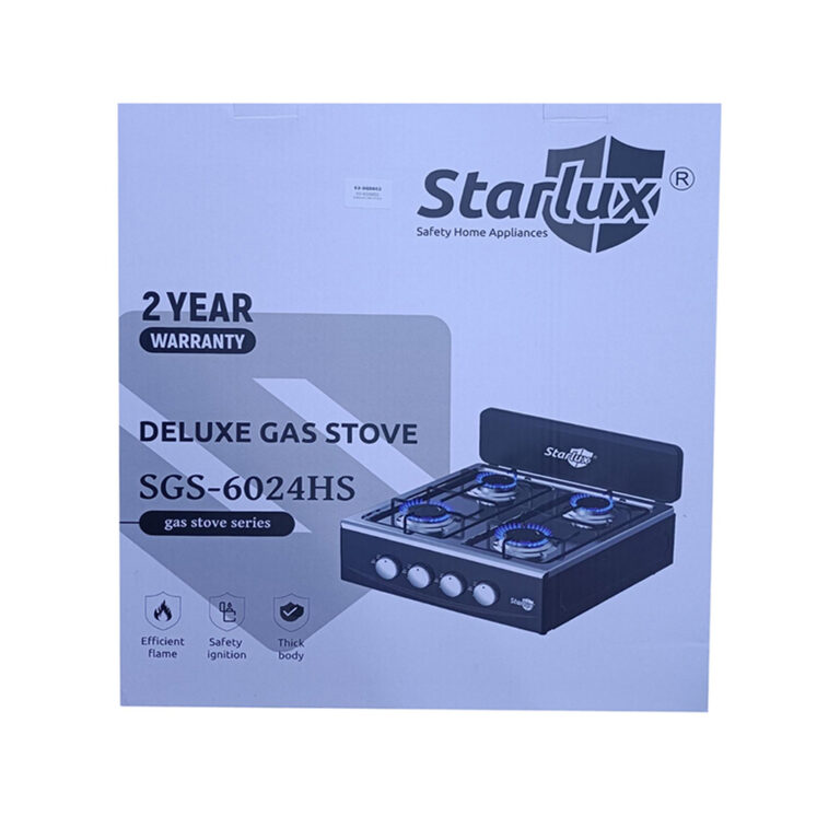 Starlux 4 plate Deluxe Gas Stove Fully Adjustable Burners Low Gas Consumption
