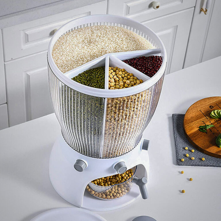 Rotating Dry Food Grain Rice Container Cereal Dispenser Storage Box 10KG