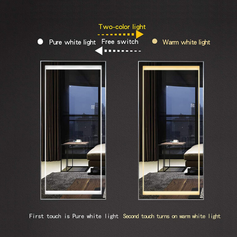 150 Cm X 50 CM Full Length Mirror Intelligent LED Floor Mirror with Stand with Touch Button