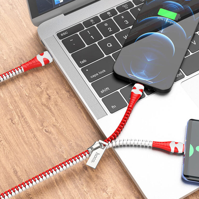 Hoco Cable 2-in-1 USB to Lightning / Type-C “U97 Zipper”