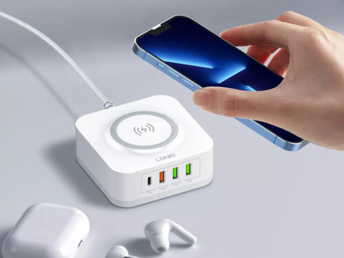 LDNIO AW004 32W desktop wireless charger with PD+QC ports
