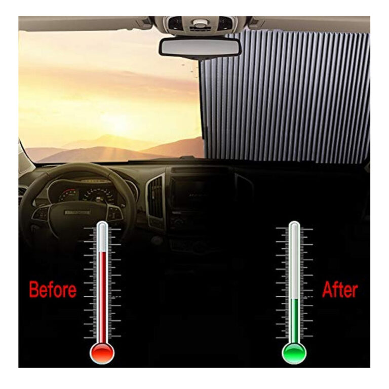 Universal Retractable Car Sun Shade for Windshield Large Sun Visor Protector Blocks 99% UV Rays