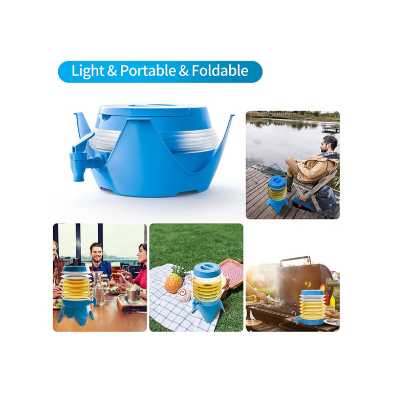 Collapsible plastic water container with a capacity of 5.5 liters