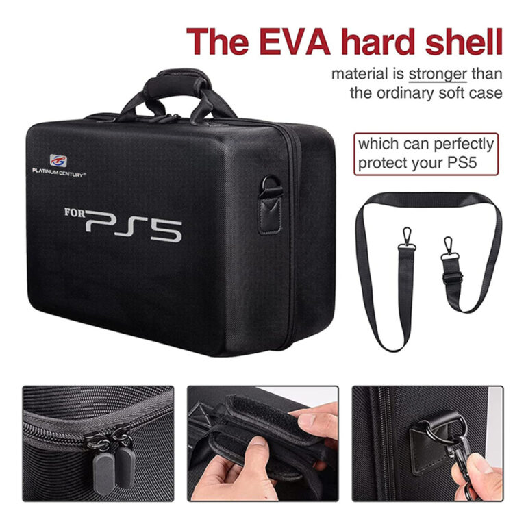PS5 Storage Bag Luxurious Adjustable Shockproof Waterproof Bag