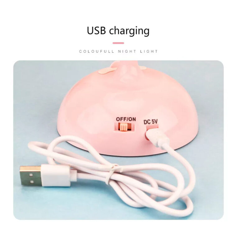 LED Flamingo Night Light Touch Reading Table Lamp USB Charging