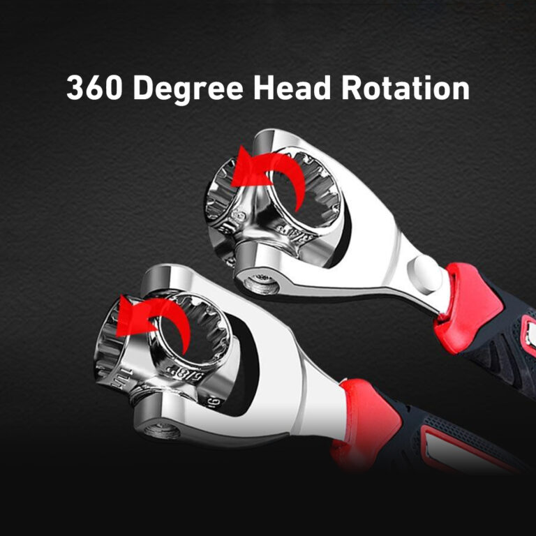 Universal Wrench 48-in-1 Multifunction Hand Tool with Spline Bolts 360 Degree Revolving Spanner