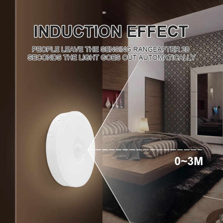 Motion Sensor LED Night Light for Hallway Closet Cabinet Wardrobe USB Rechargeable