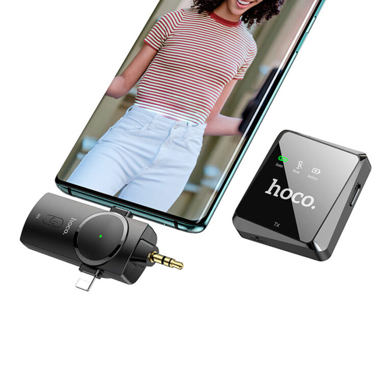 Hoco “S31 Stream” Wireless Microphone With 3-in-1 Receiver