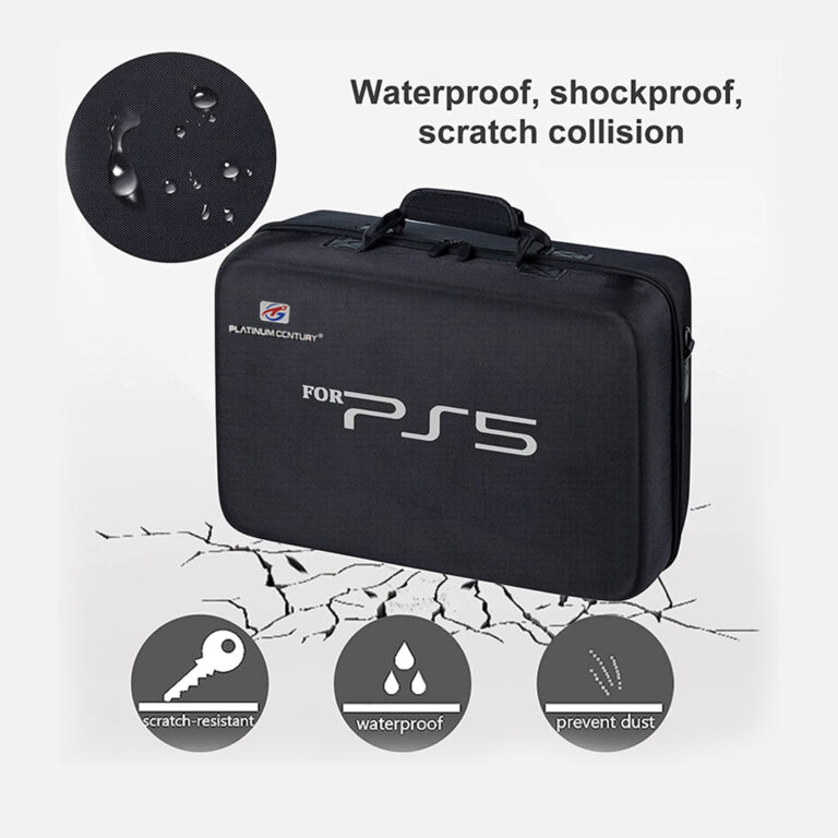 PS5 Storage Bag Luxurious Adjustable Shockproof Waterproof Bag