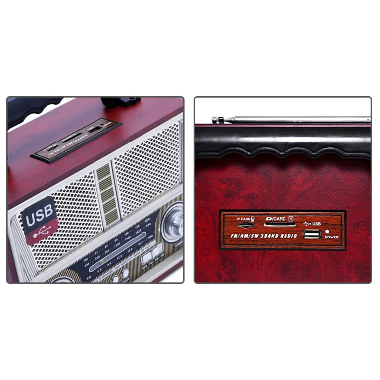 KEMAI MD-1802 BT Classical Multimedia Antique Vintage Retro Bluetooth Portable Radio