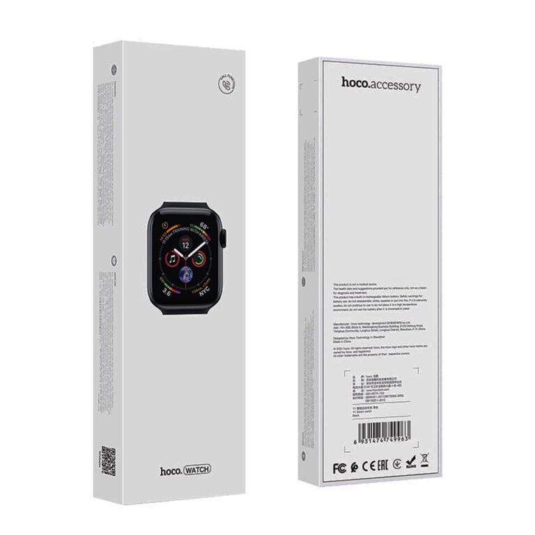 Hoco Y1 Smart Watch Waterproof IP68 APP Control Sport Smartwatch 44mm