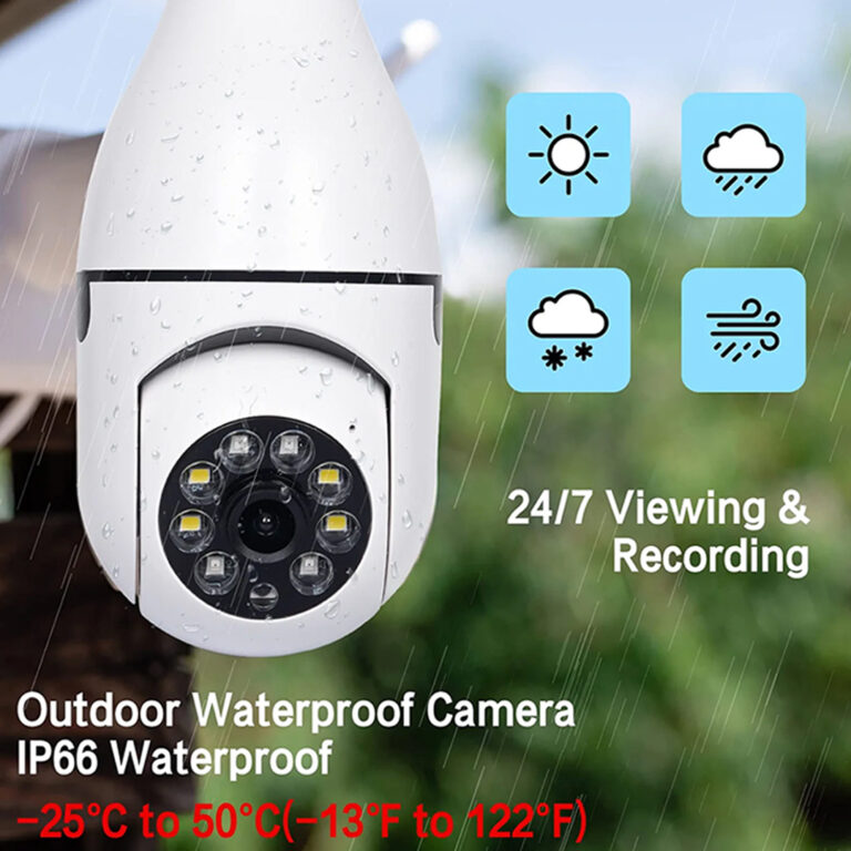 E27 bulb base 5G Wireless Panoramic WiFi Camera HD 1080P With Night Vision and Motion Sensor