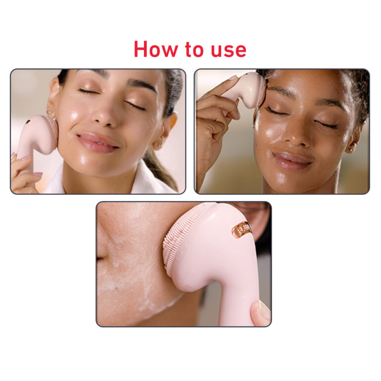 Finishing Touch Electric Silicone Brush Head Facial Flawless Cleanser & Massager Rechargeable