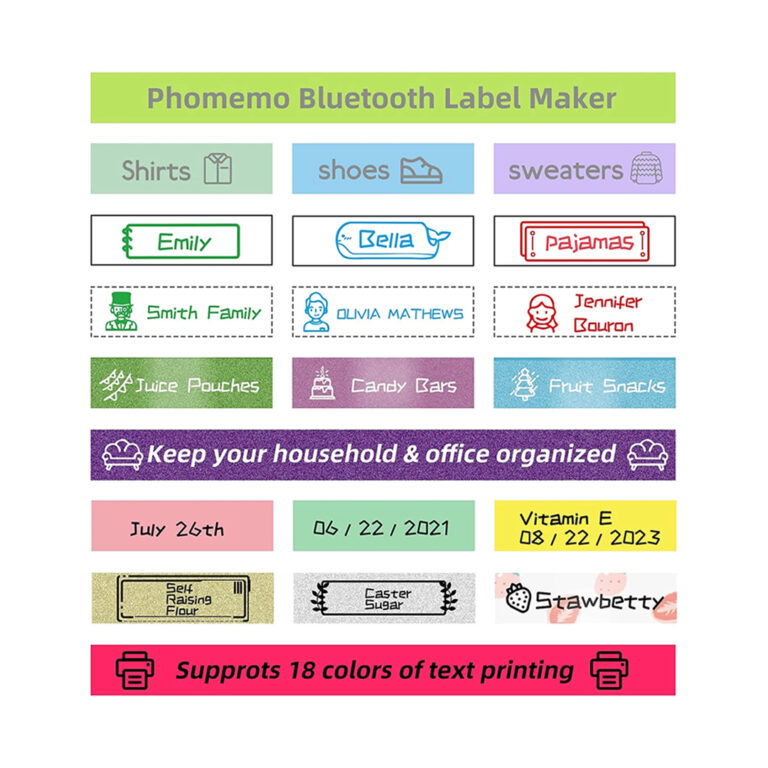 Phomemo P12 Mini Size Label Printer Bluetooth Label Maker with Tape