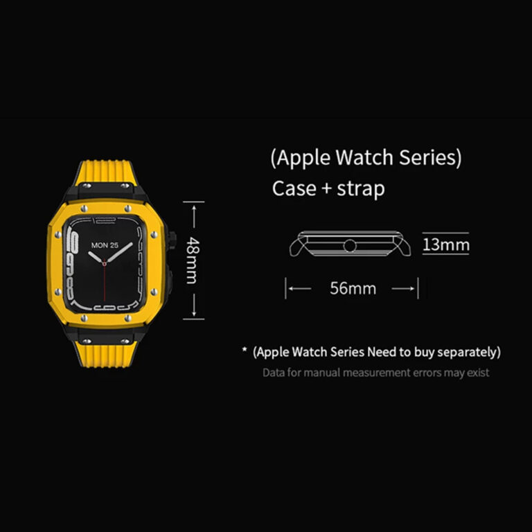 Luxury Modification Kit for Apple Watch Case Band Rubber Strap Accessories for IWatch Series 7 6 SE 5 4