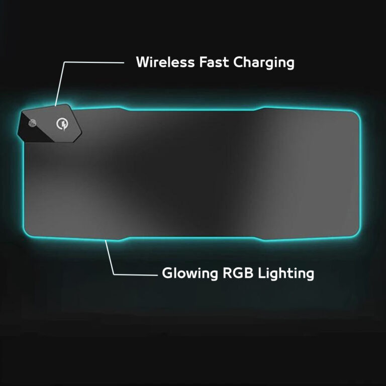 Wireless Charging Gamer Mousepad Oversized RGB Luminous Desk Mat