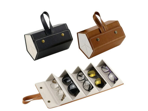 Versatile Foldable Eyeglasses Bag with Hanging Design