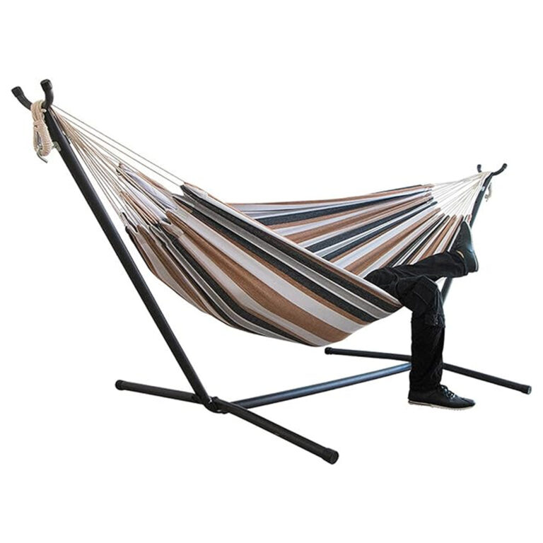 Double Oversized Hammock with Metal Stand and Carrying Bag