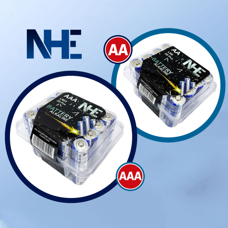 NHE (AAA Or AA) Alkaline Battery Plastic Box - 20 Pcs