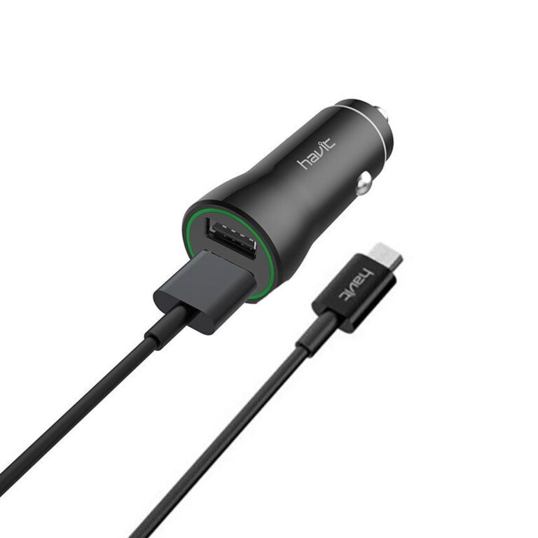 HAVIT ST847 Dual USB Ports Car Charger with Micro Cable