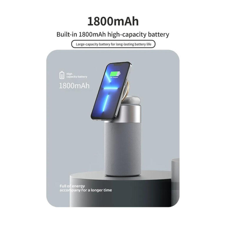 3-in-1 Multifunctional Fast Wireless Charger, Bluetooth Speaker, and Night Light