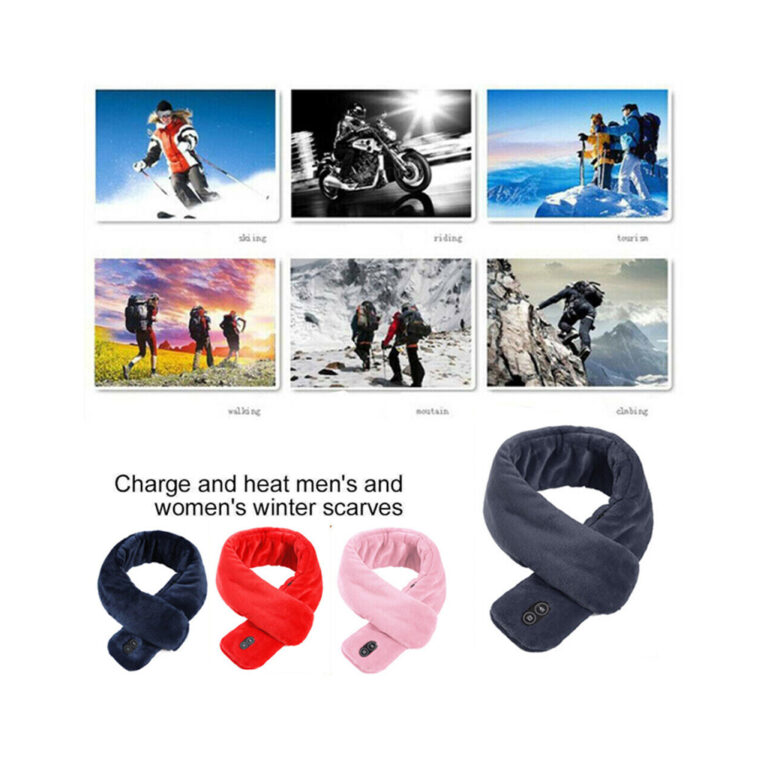 USB Heated Scarf 2 IN 1 Electric Warm Neck Wrap Vibration Massage USB Heat Shawl + Power bank as a free gift