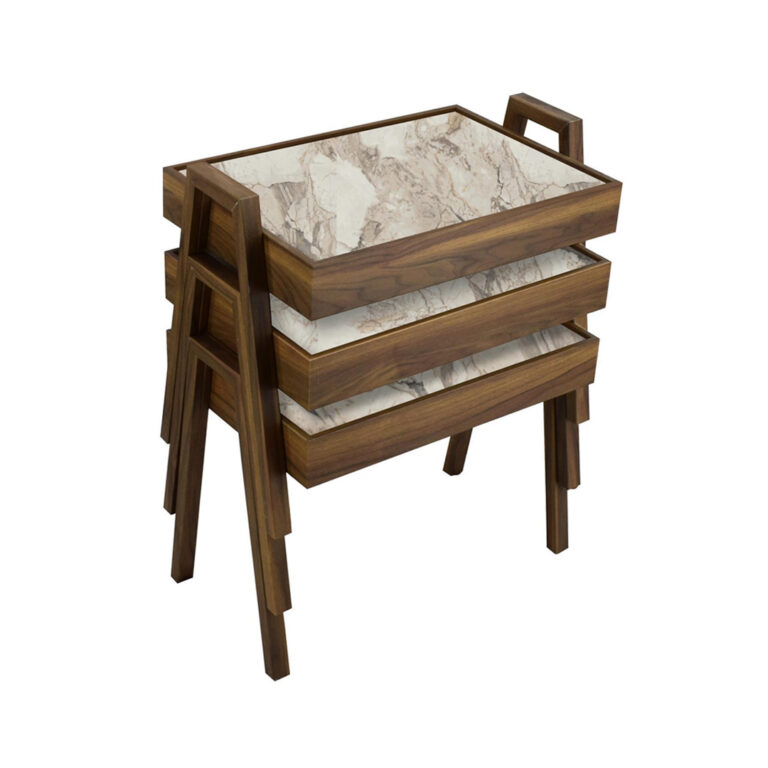 Versatile 3-Piece Wooden Rectangular (Turkish) Nesting Table Set