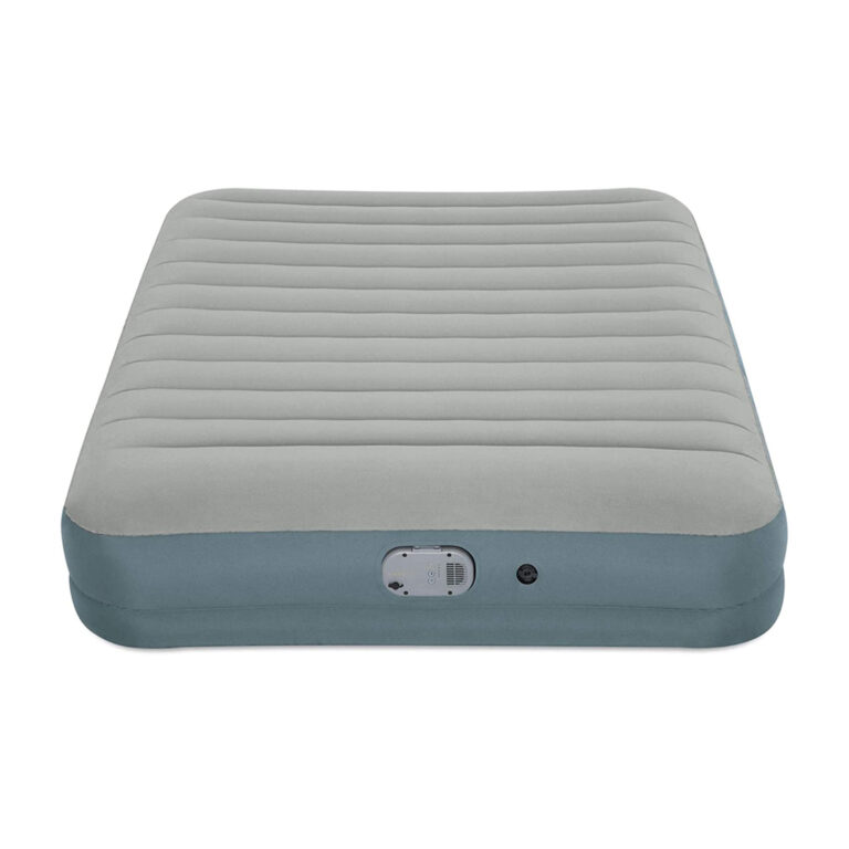 Bestway AlwayzAire Gray 14 Inch Inflatable Air Mattress Bed with Rechargeable Built In Pump