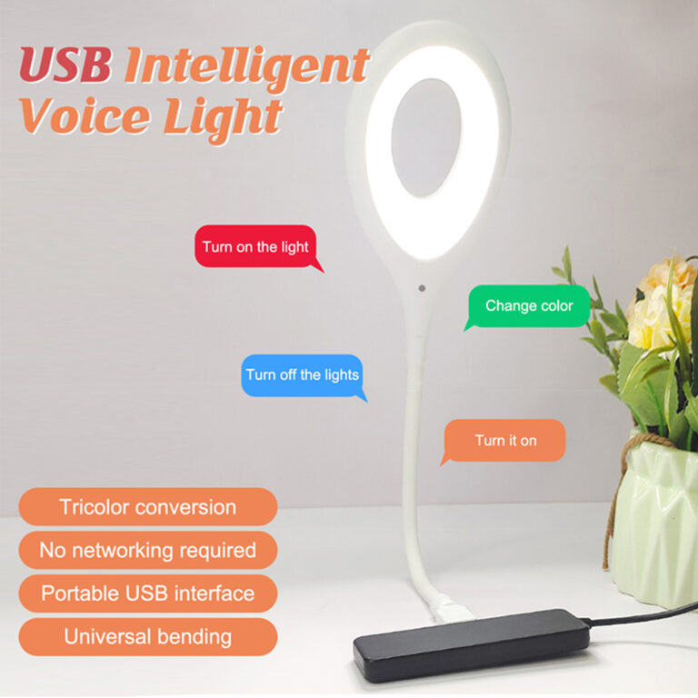 Voice Control Smart Rechargeable LED Night Light with 3 Brightness Modes