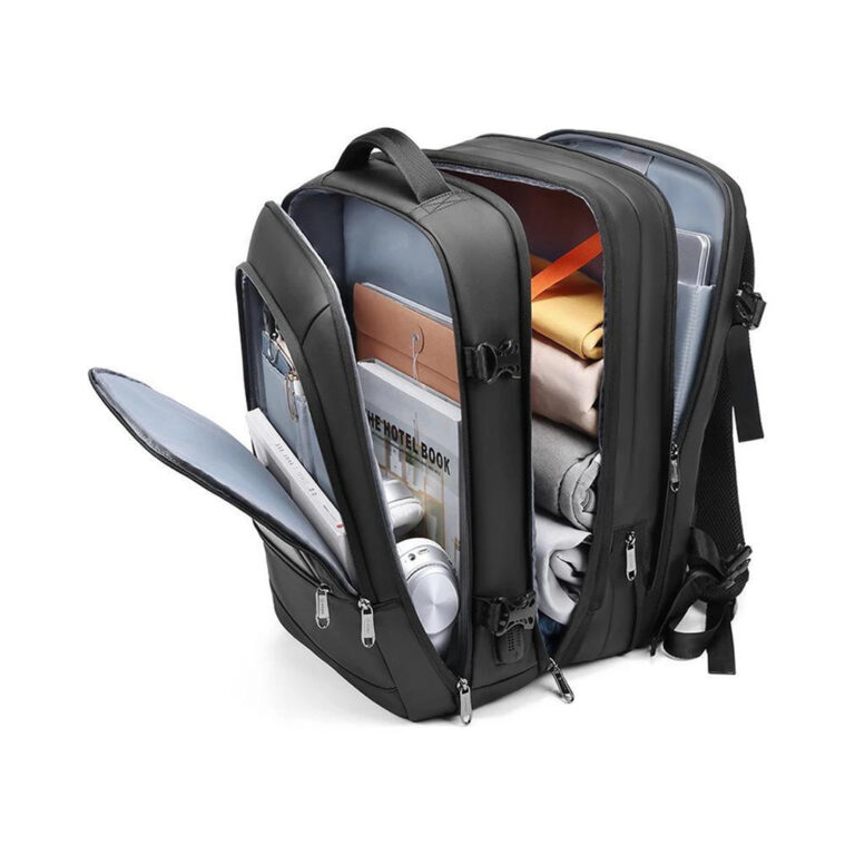 Large Expandable Waterproof Anti-Theft Laptop Backpack With USB Charging Port