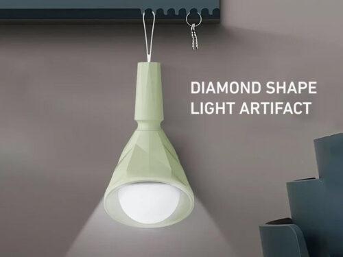 Multi-purpose Diamond Handheld Hanging Lamp With Three Adjustable Color Temperature