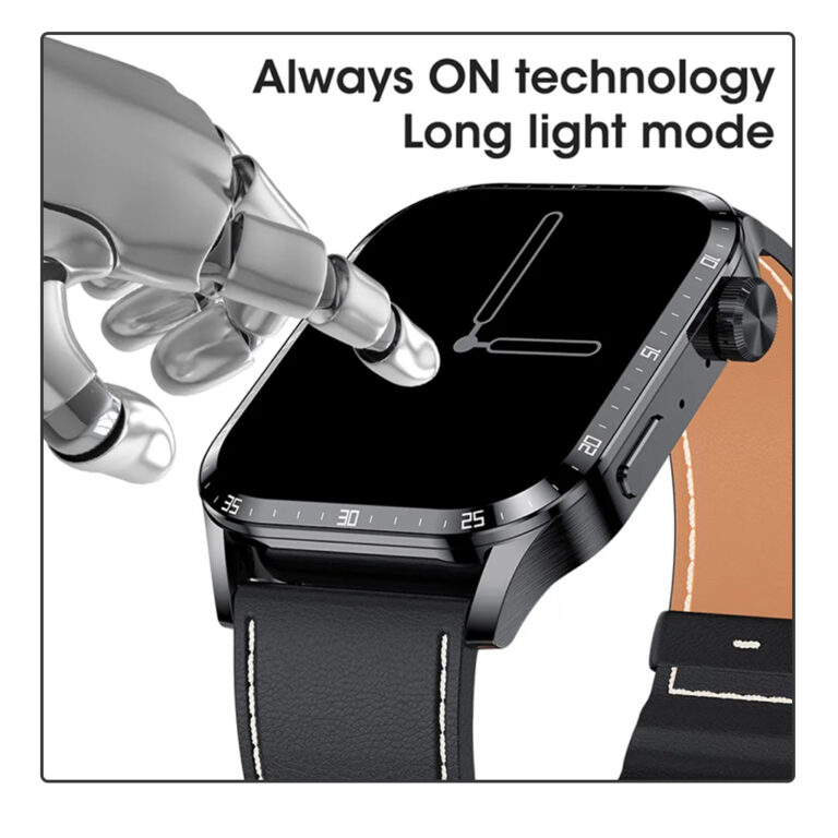 Porodo Lenox Smart Watch 1.91-inch Screen Waterproof and Supports Wireless Charging