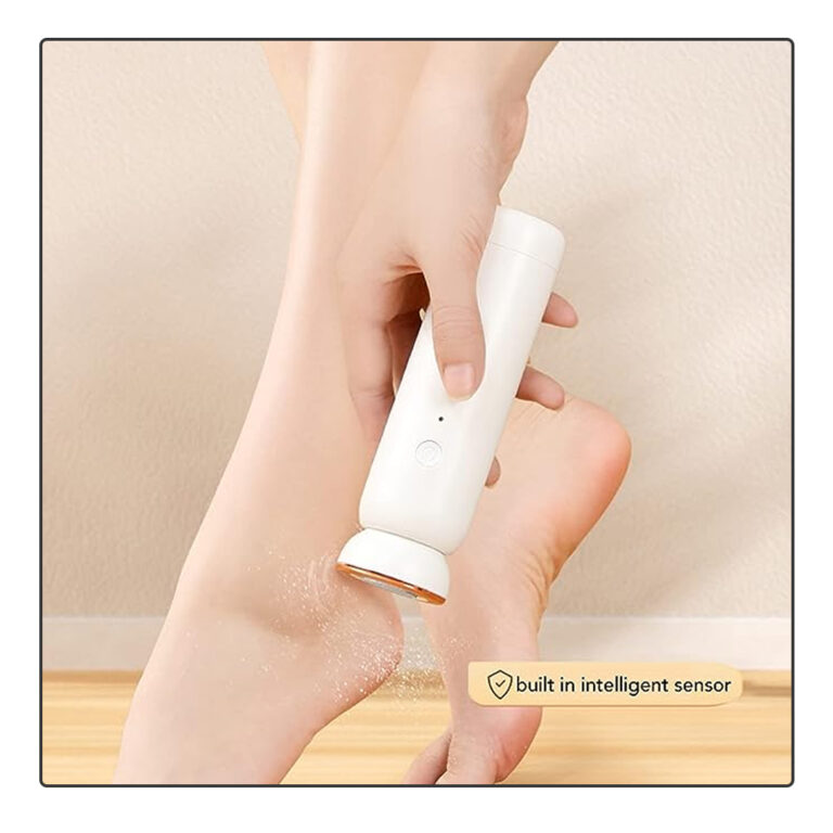 Porodo Lifestyle Cordless & Portable Foot Callus Remover with 3 Stainless Steel Peeling Heads