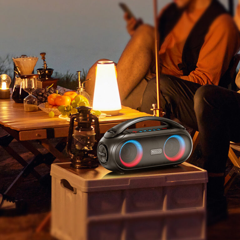 Yesido Portable Wireless Bluetooth Speaker Waterproof with Colorful RGB LED Light