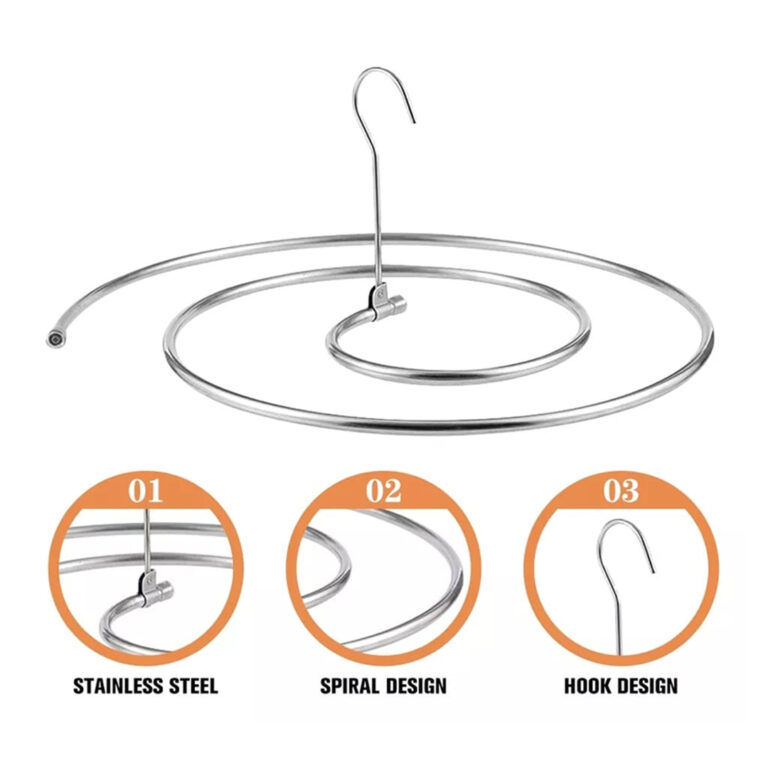 Spiral Hanger for Drying Towels and Sheets Made of Stainless Steel