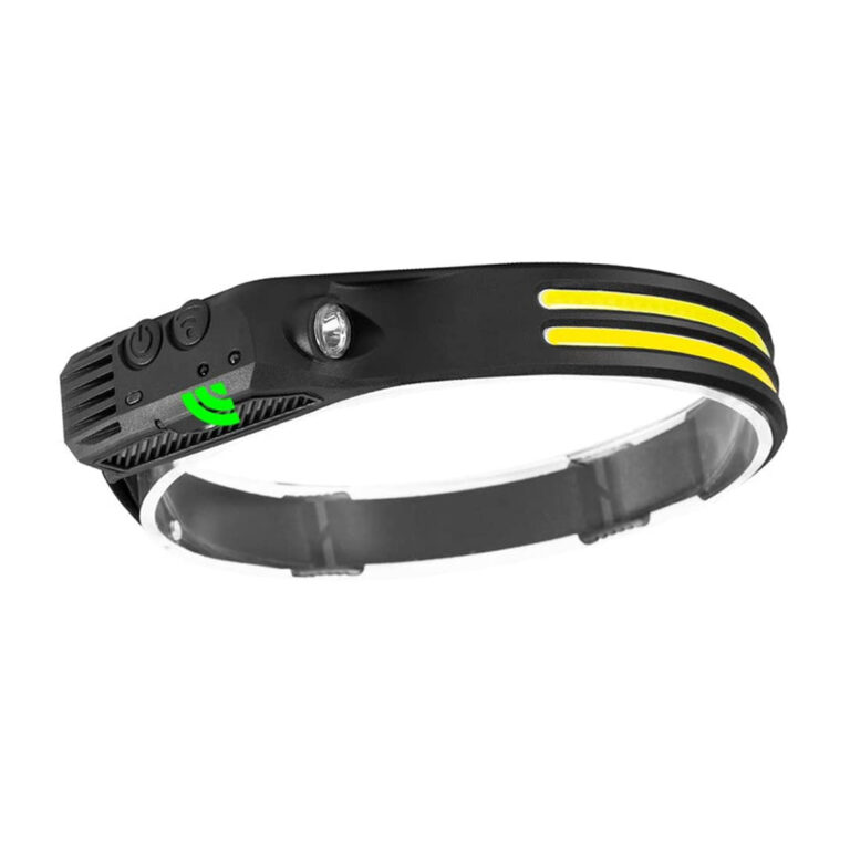 COB Headlamp with 5 Adjustable Modes, Waterproof and Support Multiple USB Device Charging