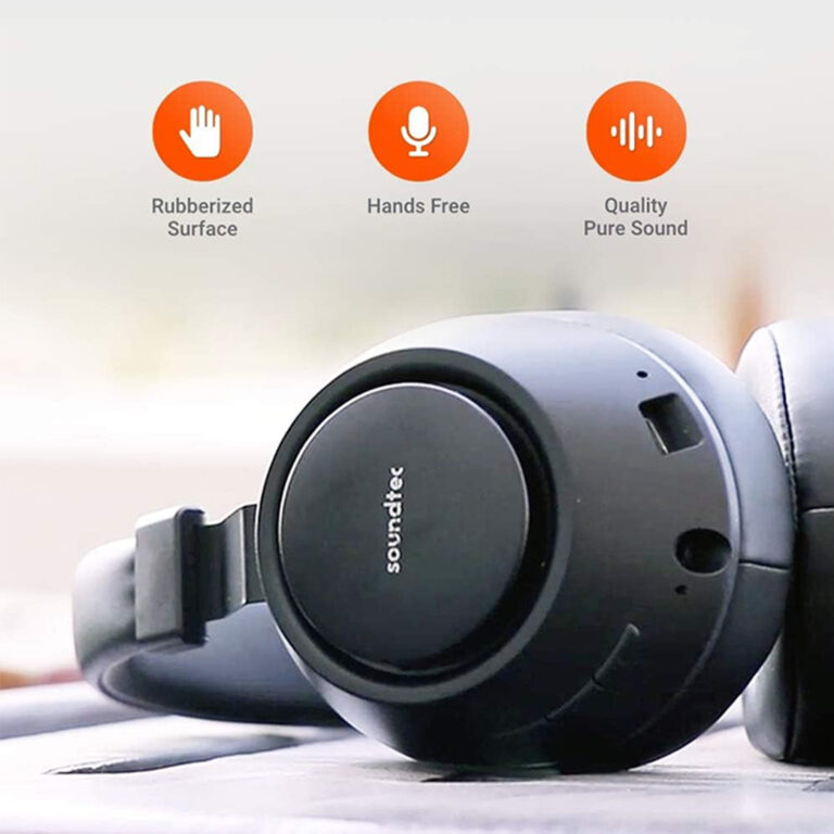 Porodo SoundTech Wireless Over-Ear Bluetooth Headphones with Deep Noise Canceling