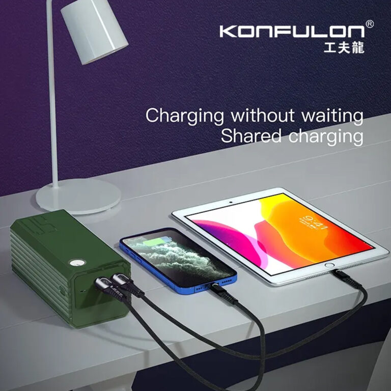 Konfulon A22 Power Bank 50000mAh With Type-C & Micro inputs and 3 USB outputs