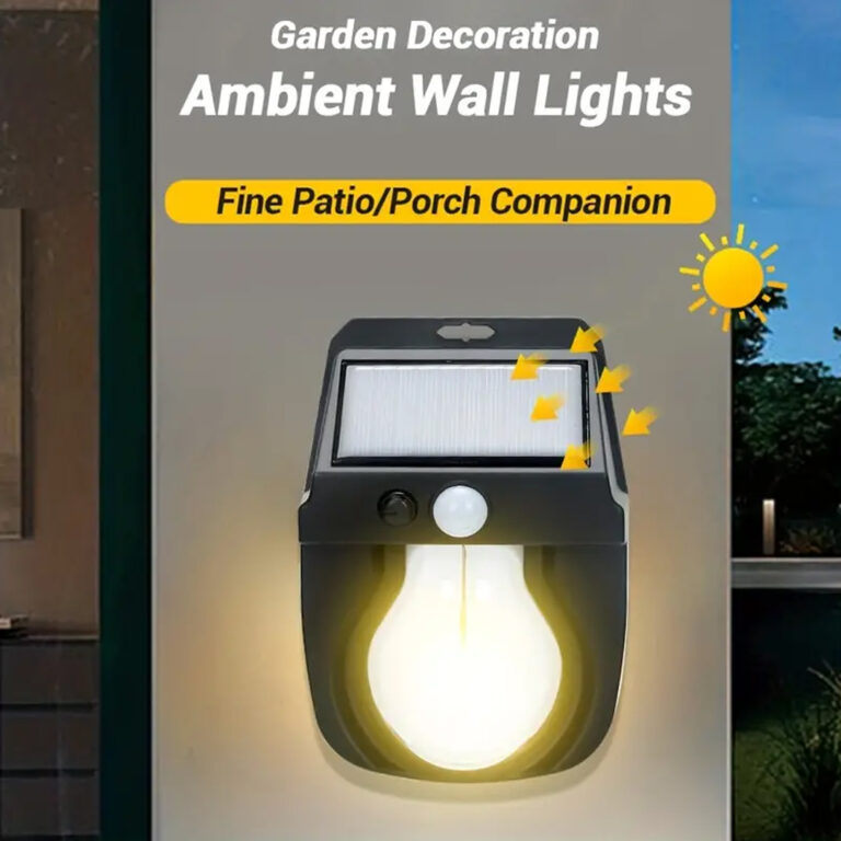 Solar Wall Light Lamp with Motion Sensor Outdoor Waterproof