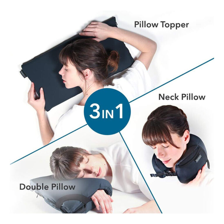 Foldable Waterproof High-Quality Memory foam 3-in-1 Neck Travel Pillow