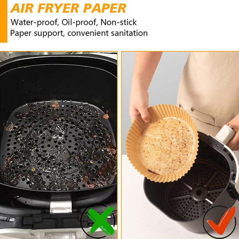 Oilproof Paper Liner for Air Fryer Non-Stick Round Pot 16 * 4.5cm (50 Pieces)
