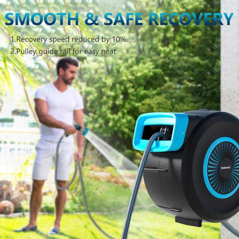 5900- Sheboren Automatic Retractable Garden Water Hose with 10 Spray Modes