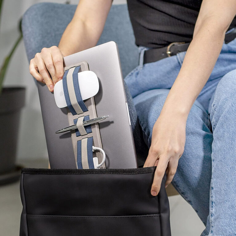Versatile Adhesive Portable Tech Organizer for Laptops, Cables, Backpacks