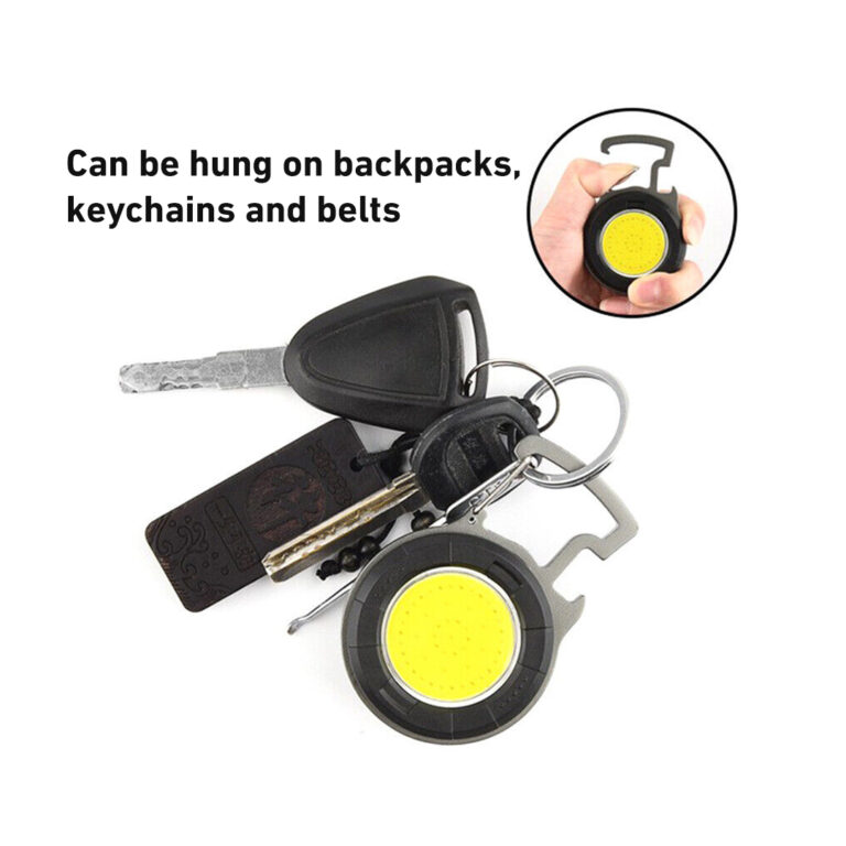 YT-877 Mini Portable COB Torch Multi-Purpose Rechargeable Glass Opener and Keychain Light