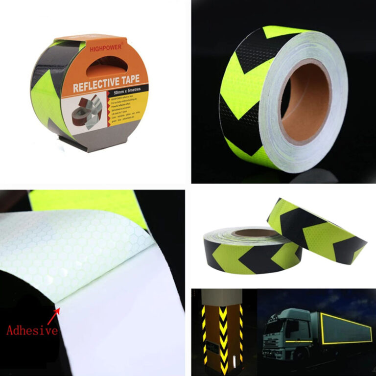 Scratch and Corrosion Resistant Reflective Safety Warning Tape Easy to Use and Can Be Removed