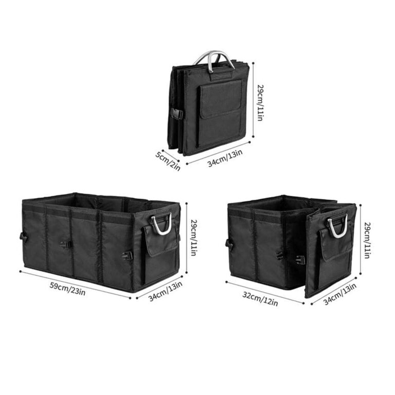 Durable Waterproof Foldable adjustable Car Storage Organizer with with removable lid