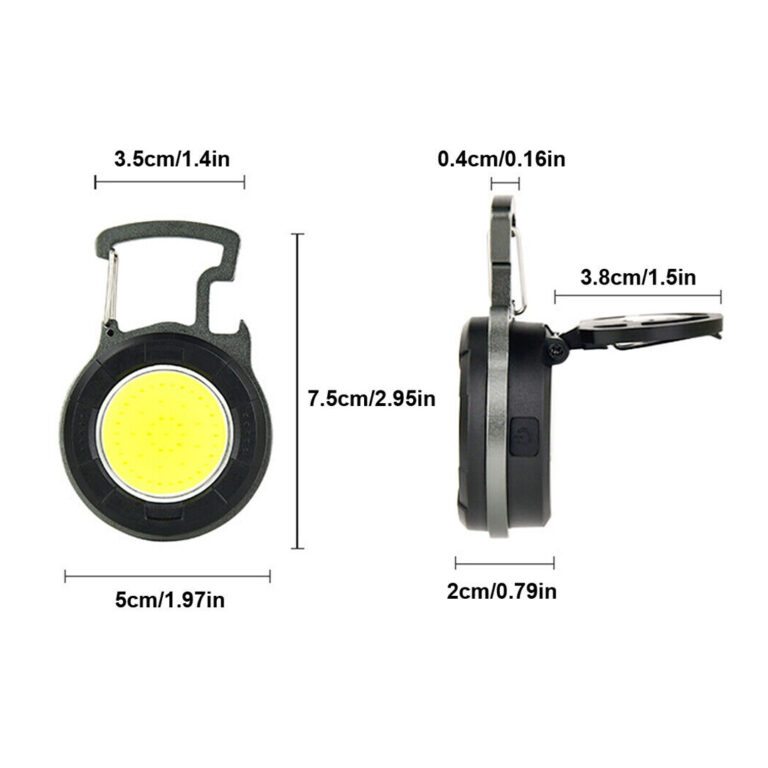 YT-877 Mini Portable COB Torch Multi-Purpose Rechargeable Glass Opener and Keychain Light