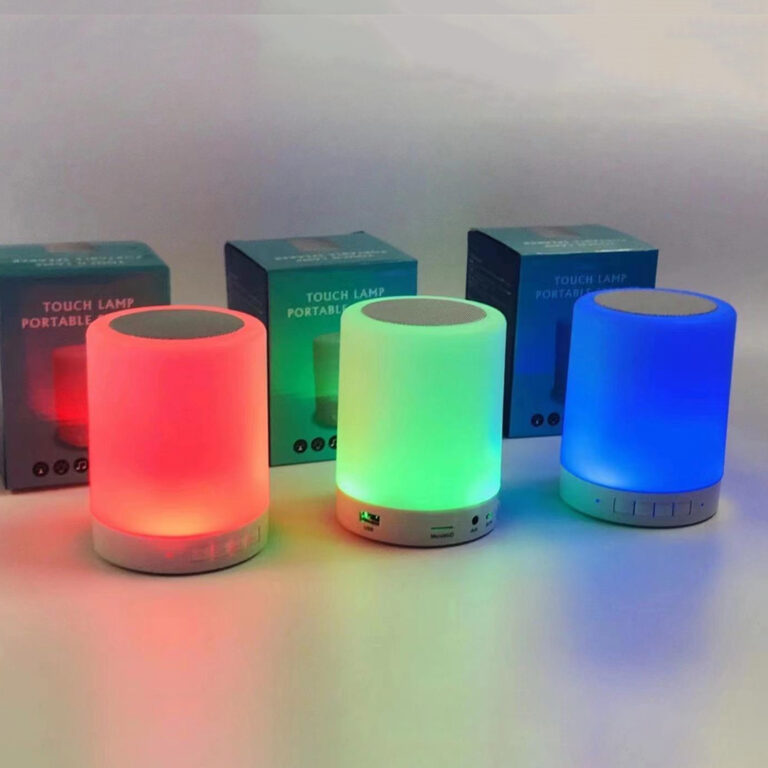 Portable Wireless Bluetooth Speaker Mini Player Touch Pat Light Colorful LED Night Light