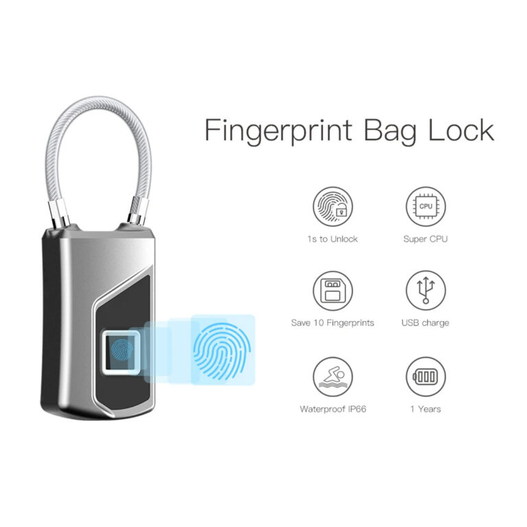 Smart Waterproof Fingerprint Lock fingerprint memory capacity up to 10 sets