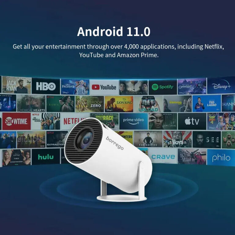 Borrego Smart 2 Full HD Projector Wifi + Android Spotlight Mini HD Projector